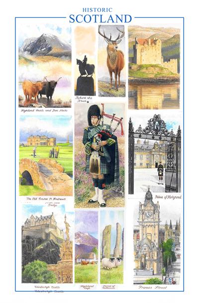 Samuel Lamont Historic Scotland Tea Towel Scottish