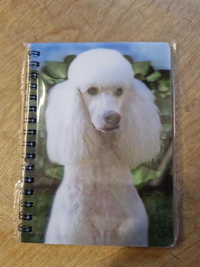 Faithful Friends 3D Lenticular Notebook Poodle White Poodles Notebooks