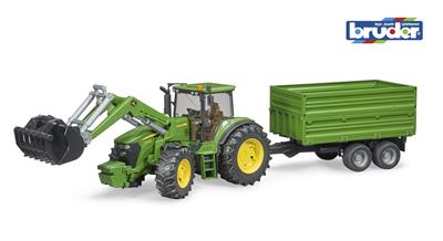 Bruder 03055 John Deere 7930 Tractor with Front Loader and Tipping Trailer