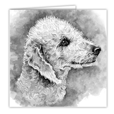 Bedlington Terrier Greetings Card by WaggyDogz