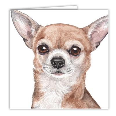 Short Coated Chihuahua Greetings Card by WaggyDogz