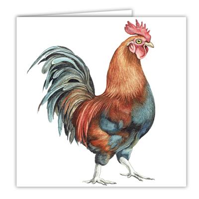 Cockerel Greetings Card by WaggyDogz