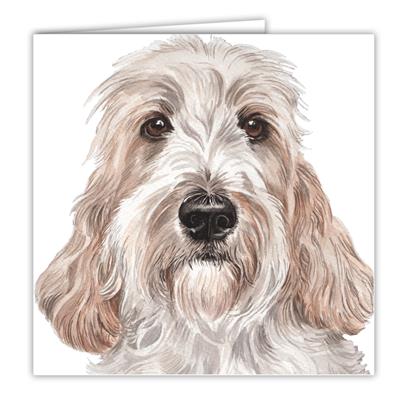 Petit Basset Griffon Vendeen Greetings Card by WaggyDogz