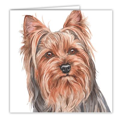 Yorkshire Terrier Greetings Card by WaggyDogz