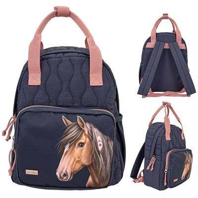 Miss Melody Night Horses Backpack Blue Horse Rucksack 