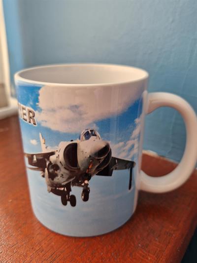 Sea Harrier Jump Jet plane mug aircraft aeroplane RAF planes