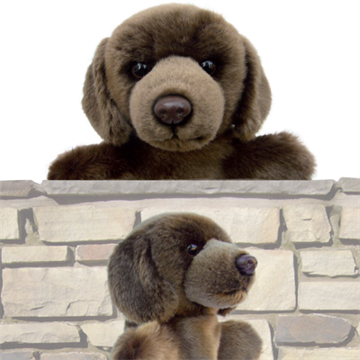 12" Chocolate Labrador Dog Hand Puppet